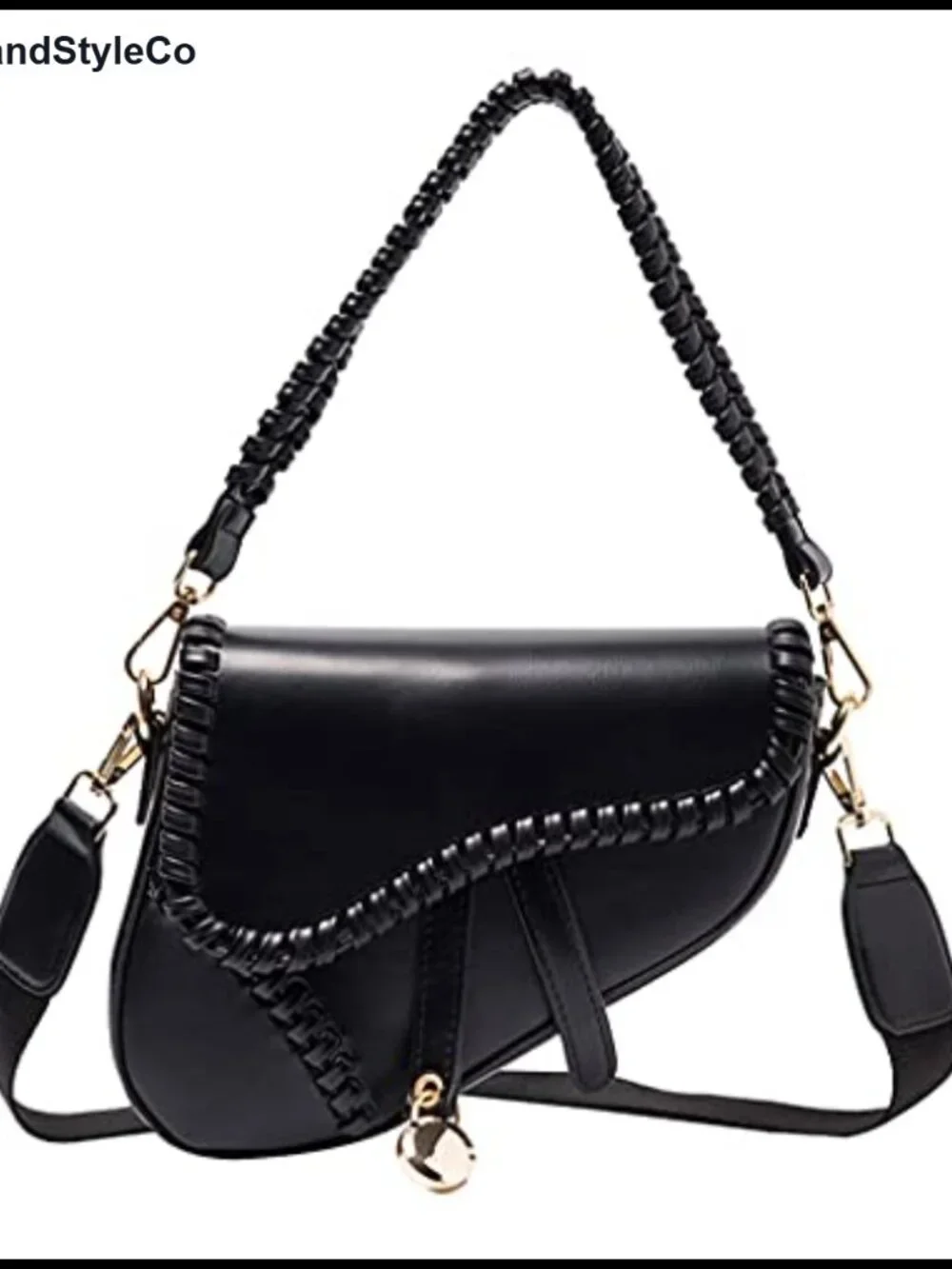 Women's Faux Leather Saddle Shoulder Bag Satchel Crossbody Purse